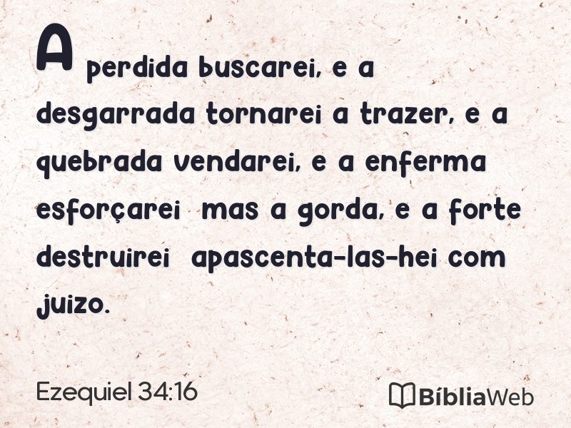 Ezequiel 34:16 em imagem para compartilhar
