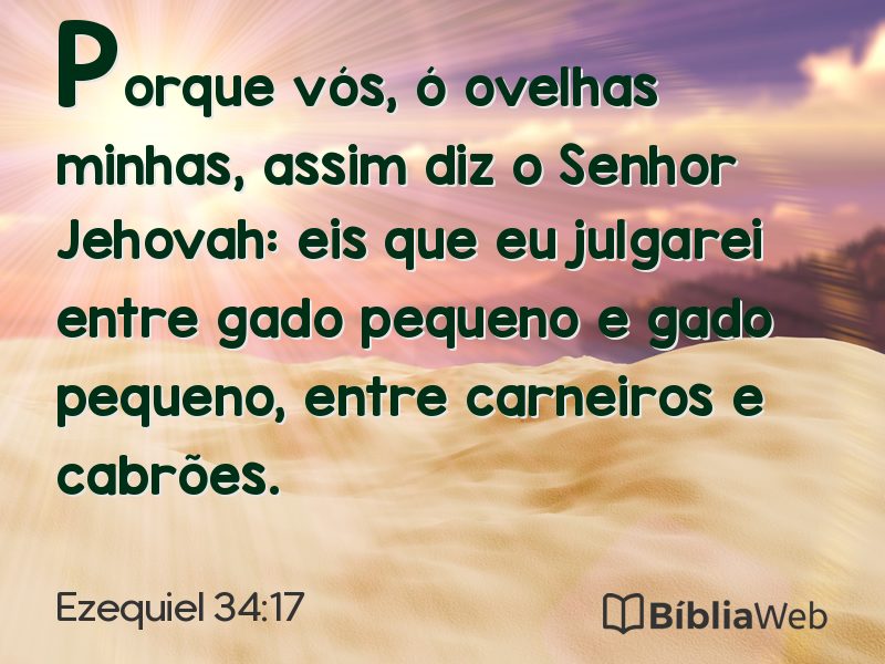 Ezequiel 34:17 em imagem para compartilhar