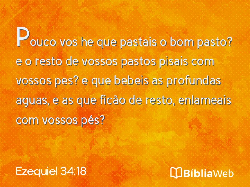 Ezequiel 34:18 em imagem para compartilhar