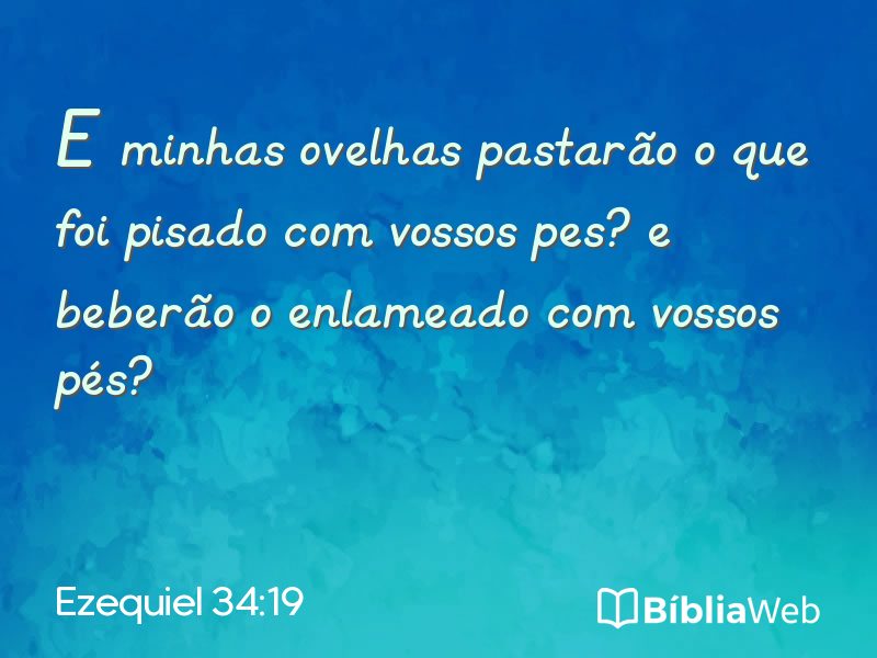Ezequiel 34:19 em imagem para compartilhar