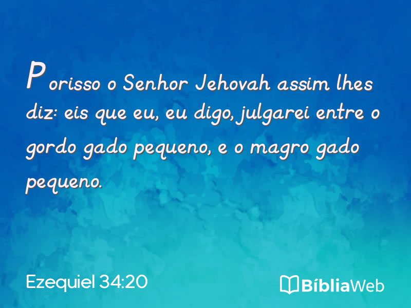 Ezequiel 34:20 em imagem para compartilhar