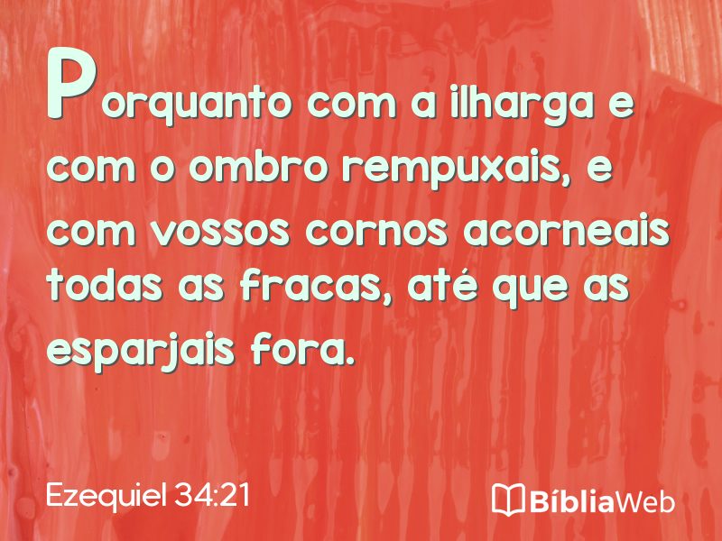 Ezequiel 34:21 em imagem para compartilhar