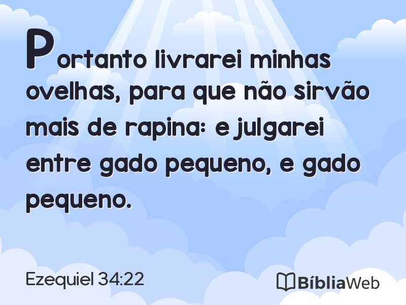 Ezequiel 34:22 em imagem para compartilhar