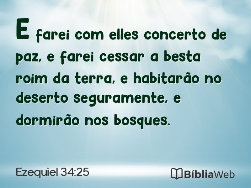 Ezequiel 34:25 em imagem para compartilhar