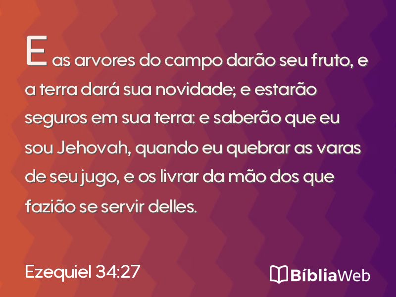 Ezequiel 34:27 em imagem para compartilhar