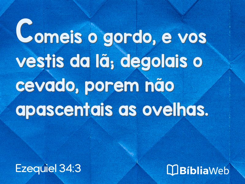 Ezequiel 34:3 em imagem para compartilhar