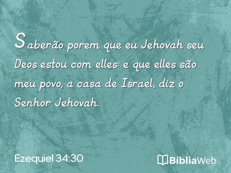 Ezequiel 34:30 em imagem para compartilhar