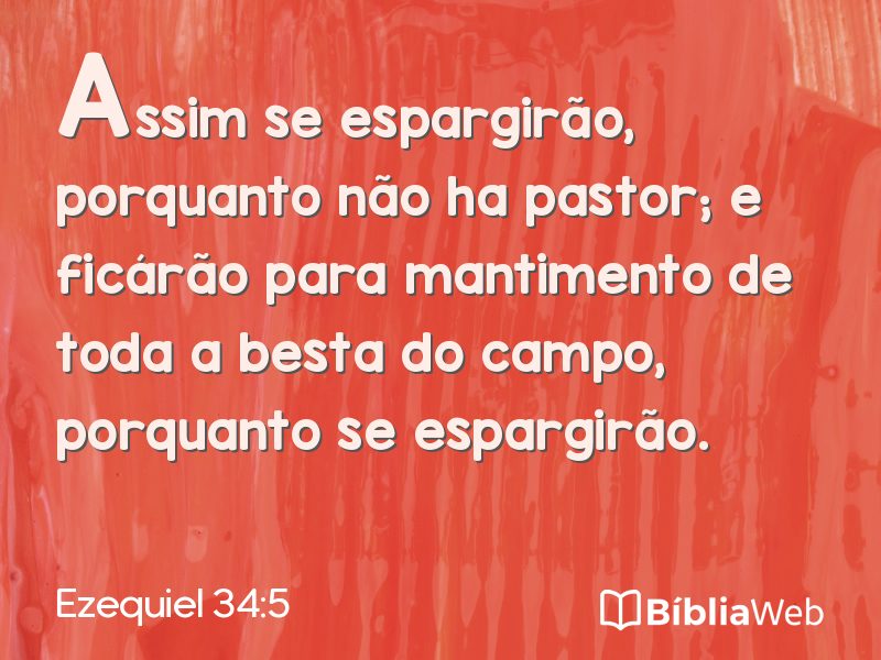 Ezequiel 34:5 em imagem para compartilhar