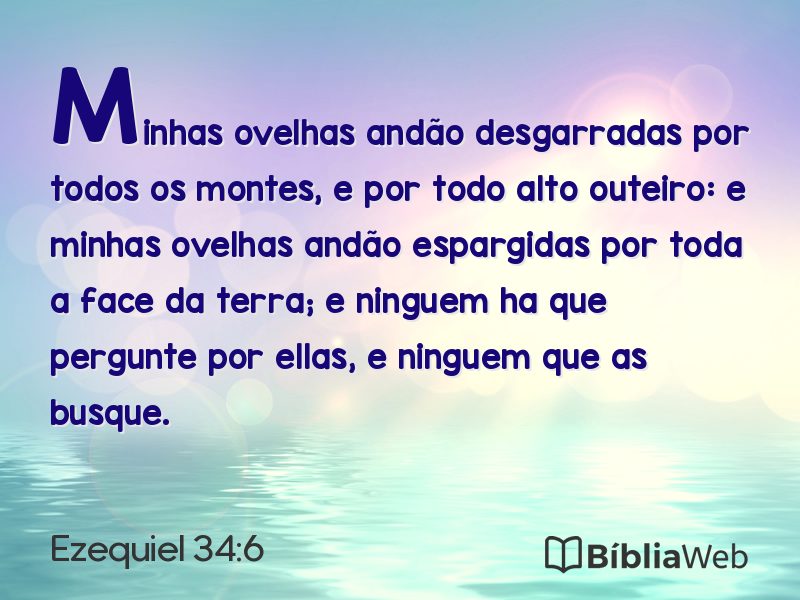 Ezequiel 34:6 em imagem para compartilhar