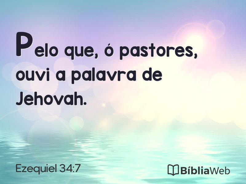 Ezequiel 34:7 em imagem para compartilhar