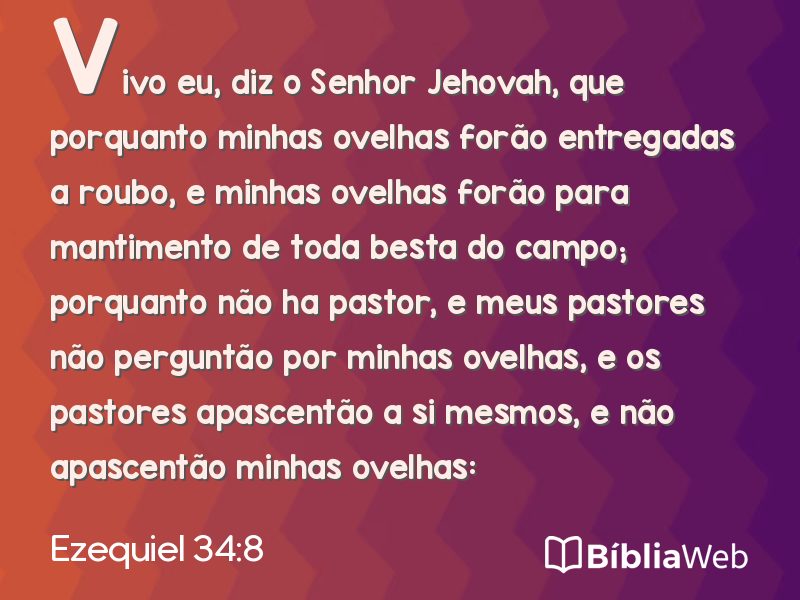 Ezequiel 34:8 em imagem para compartilhar