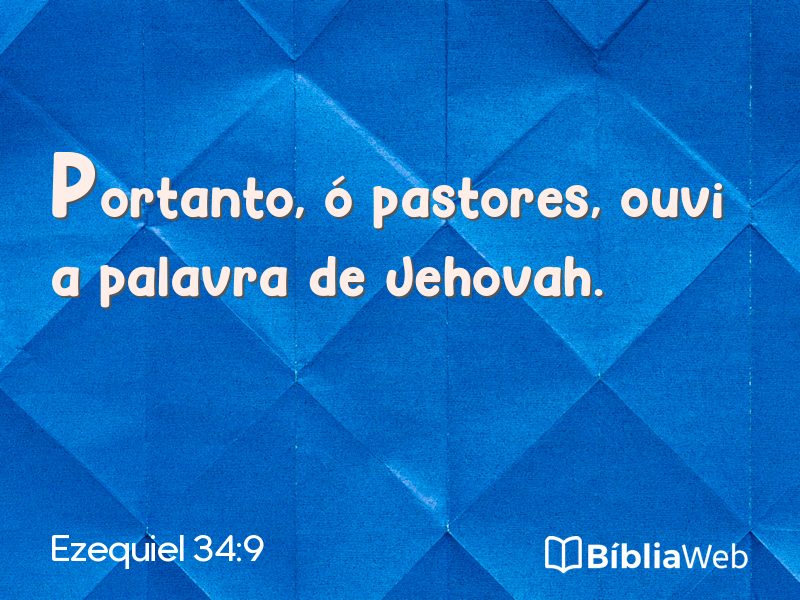 Ezequiel 34:9 em imagem para compartilhar