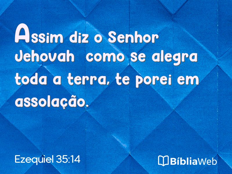 Ezequiel 35:14 em imagem para compartilhar