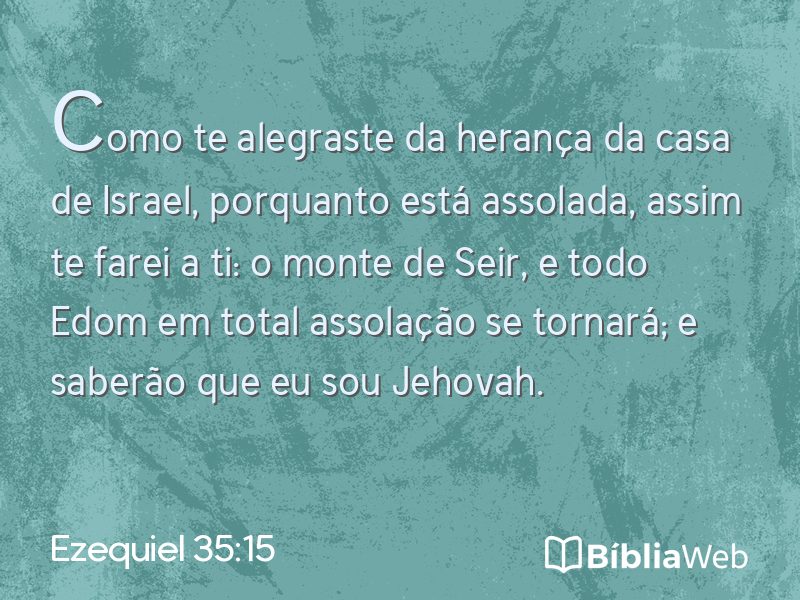 Ezequiel 35:15 em imagem para compartilhar