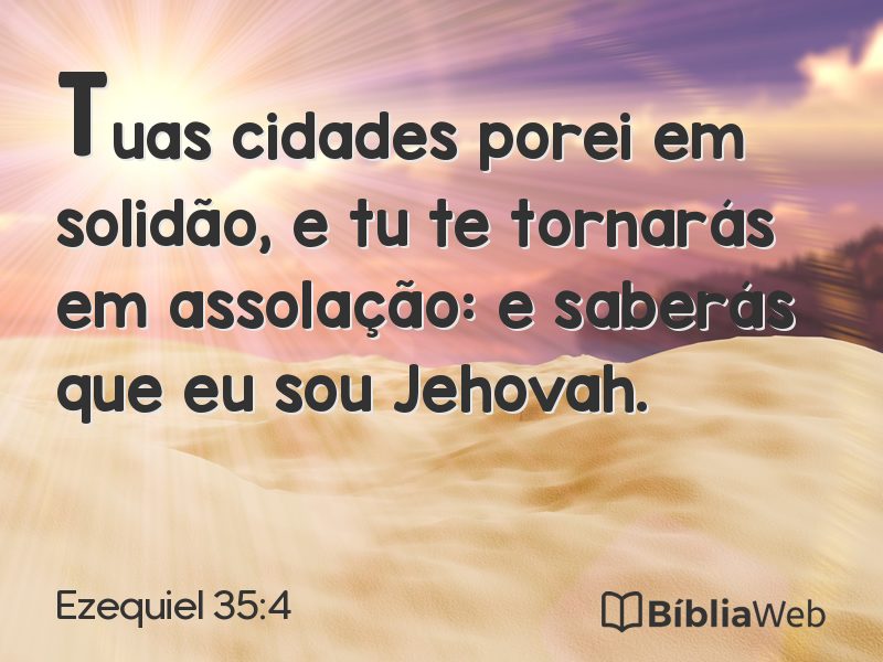 Ezequiel 35:4 em imagem para compartilhar
