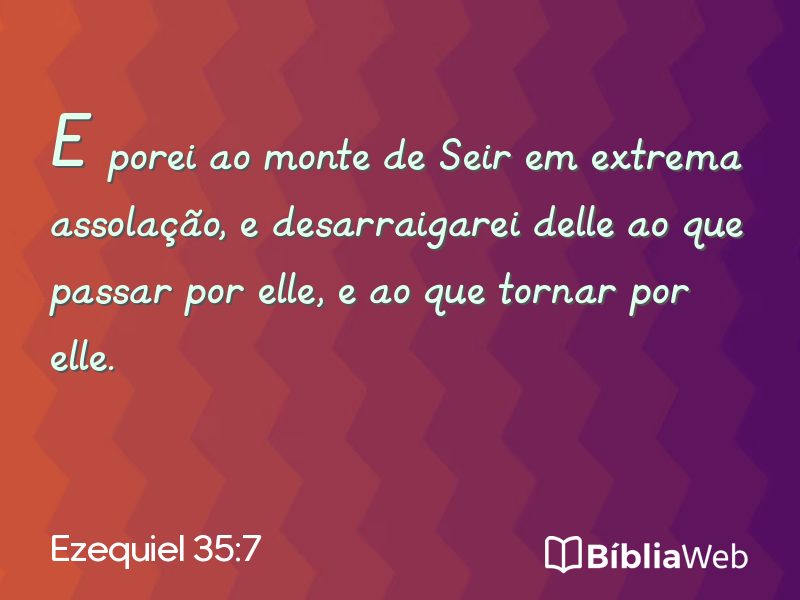 Ezequiel 35:7 em imagem para compartilhar