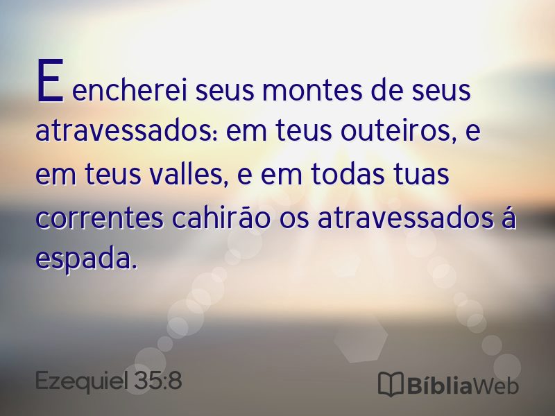 Ezequiel 35:8 em imagem para compartilhar