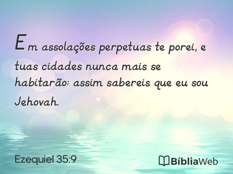 Ezequiel 35:9 em imagem para compartilhar