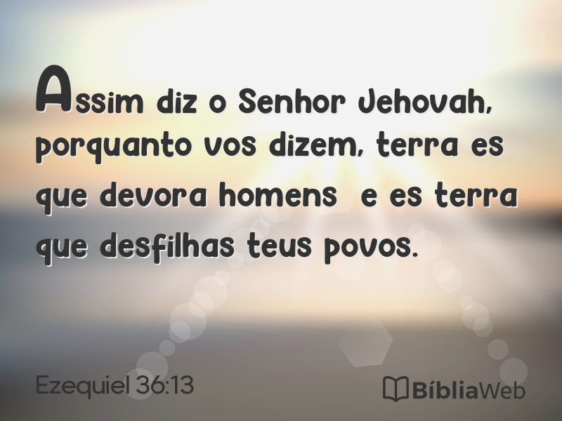 Ezequiel 36:13 em imagem para compartilhar