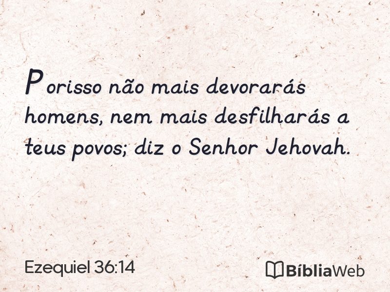 Ezequiel 36:14 em imagem para compartilhar
