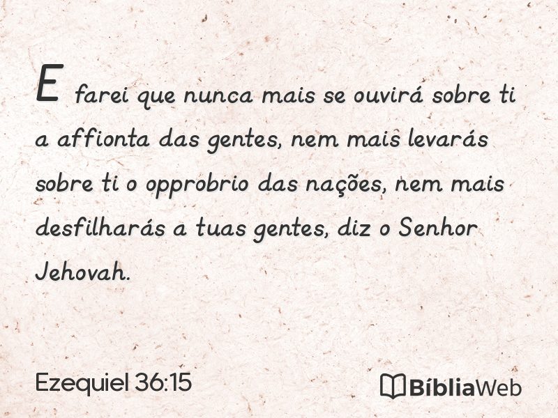 Ezequiel 36:15 em imagem para compartilhar