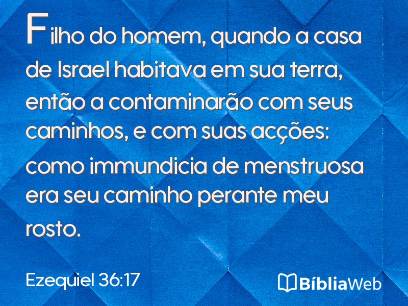 Ezequiel 36:17 em imagem para compartilhar