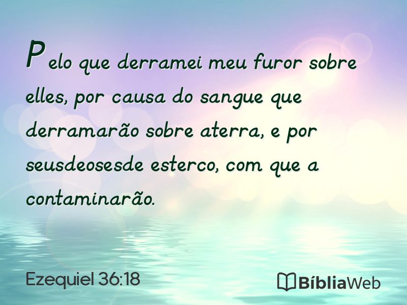 Ezequiel 36:18 em imagem para compartilhar