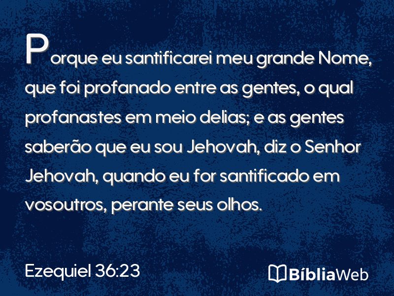 Ezequiel 36:23 em imagem para compartilhar