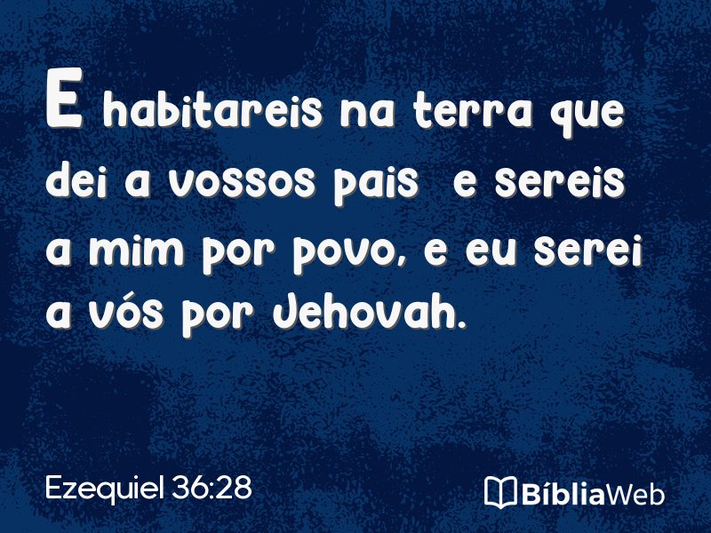 Ezequiel 36:28 em imagem para compartilhar