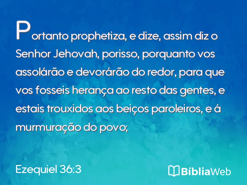 Ezequiel 36:3 em imagem para compartilhar