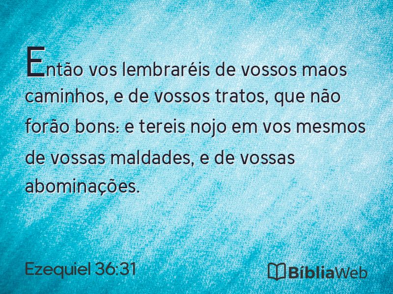 Ezequiel 36:31 em imagem para compartilhar