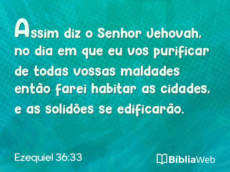 Ezequiel 36:33 em imagem para compartilhar