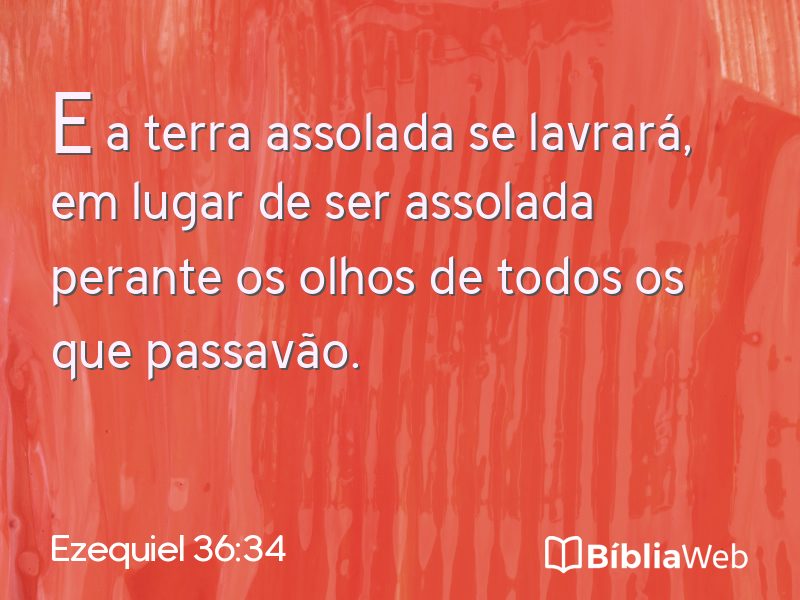 Ezequiel 36:34 em imagem para compartilhar