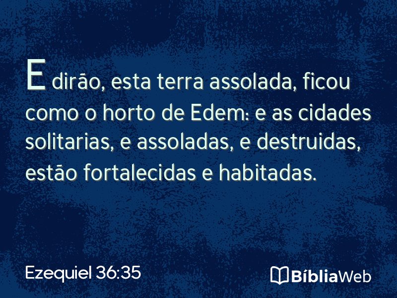 Ezequiel 36:35 em imagem para compartilhar