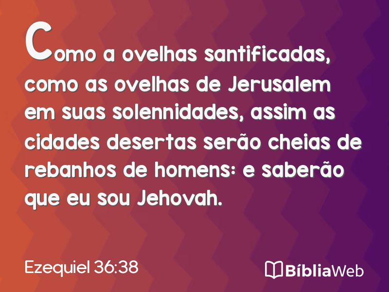 Ezequiel 36:38 em imagem para compartilhar