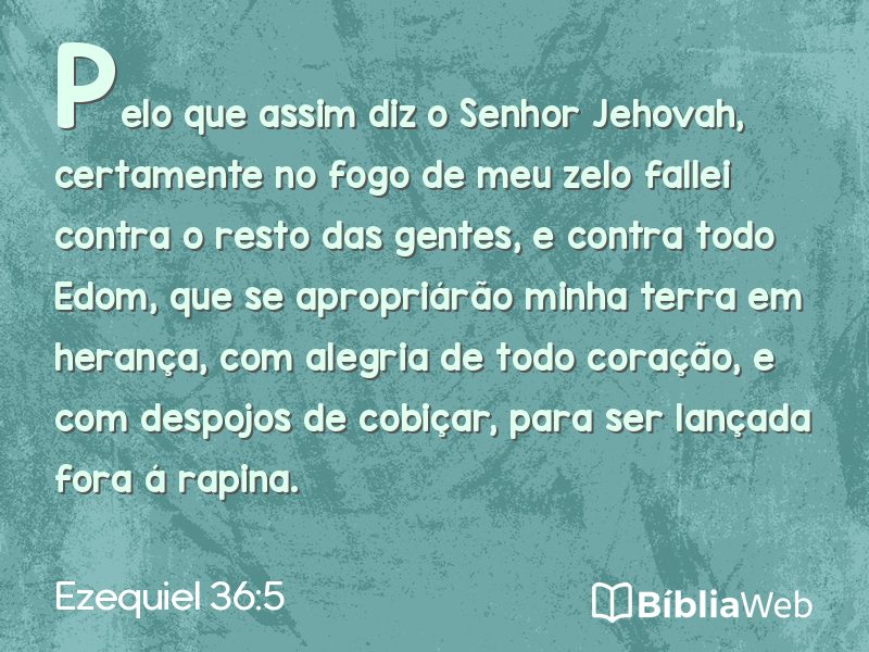 Ezequiel 36:5 em imagem para compartilhar