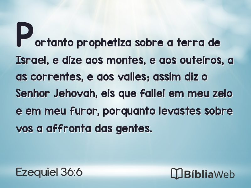 Ezequiel 36:6 em imagem para compartilhar