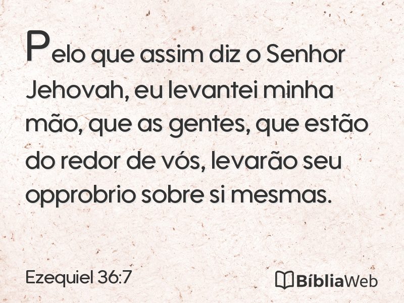 Ezequiel 36:7 em imagem para compartilhar