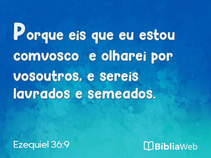 Ezequiel 36:9 em imagem para compartilhar