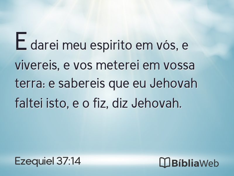 Ezequiel 37:14 em imagem para compartilhar