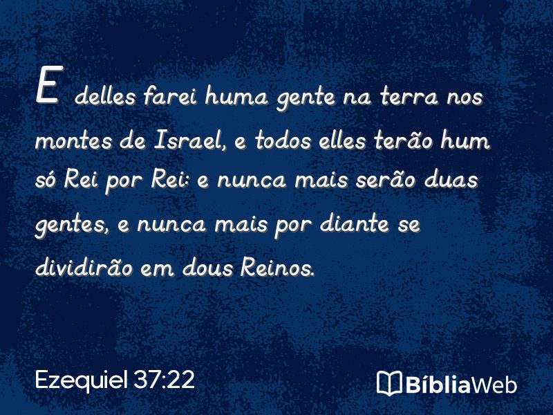 Ezequiel 37:22 em imagem para compartilhar