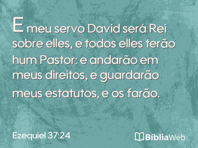 Ezequiel 37:24 em imagem para compartilhar
