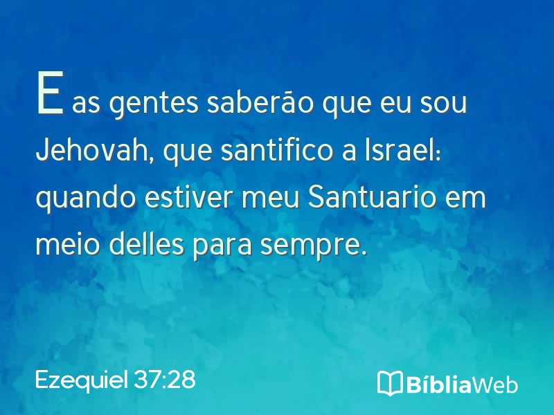 Ezequiel 37:28 em imagem para compartilhar