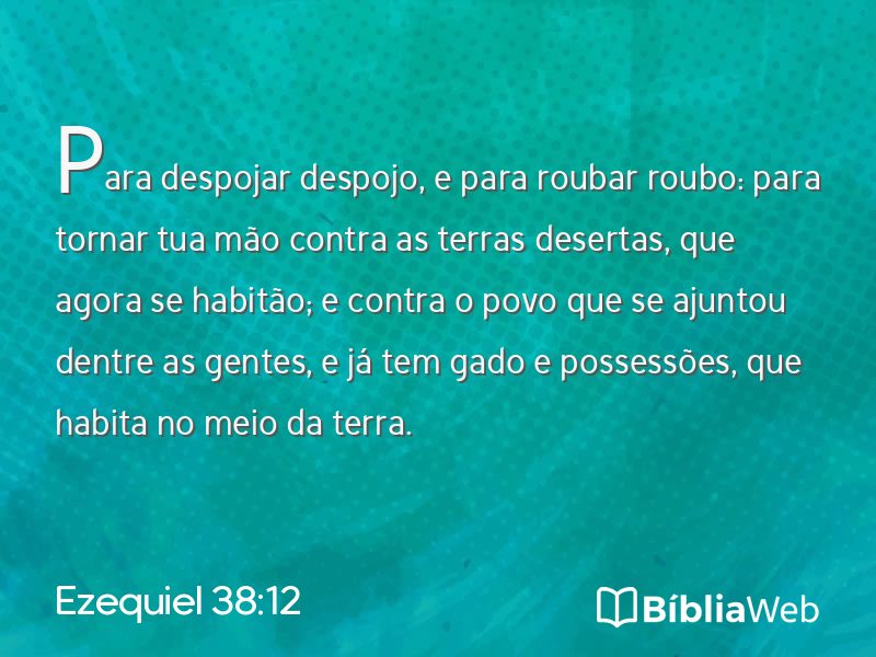 Ezequiel 38:12 em imagem para compartilhar