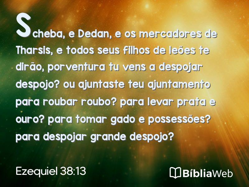 Ezequiel 38:13 em imagem para compartilhar