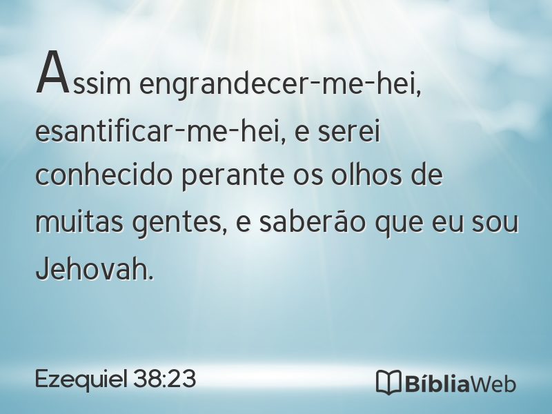 Ezequiel 38:23 em imagem para compartilhar