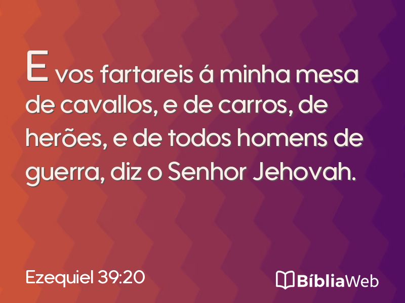 Ezequiel 39:20 em imagem para compartilhar