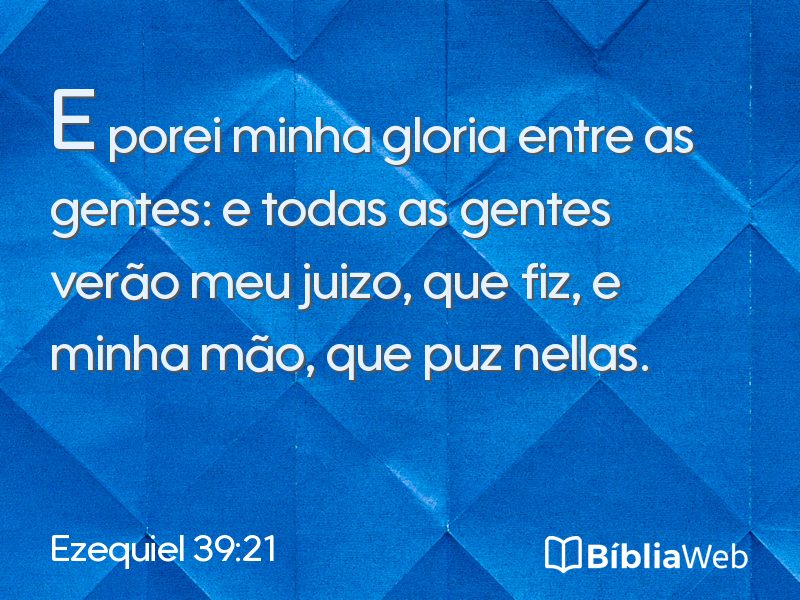 Ezequiel 39:21 em imagem para compartilhar