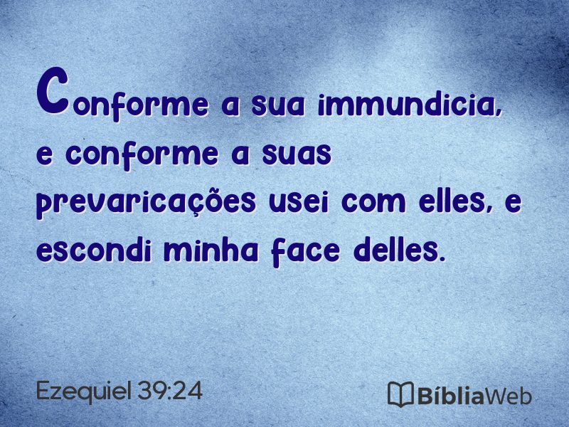 Ezequiel 39:24 em imagem para compartilhar