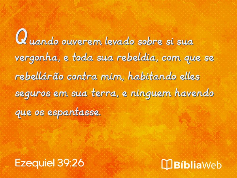 Ezequiel 39:26 em imagem para compartilhar